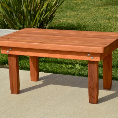 Sturdy Wood Side Table Natural Redwood Side Tables